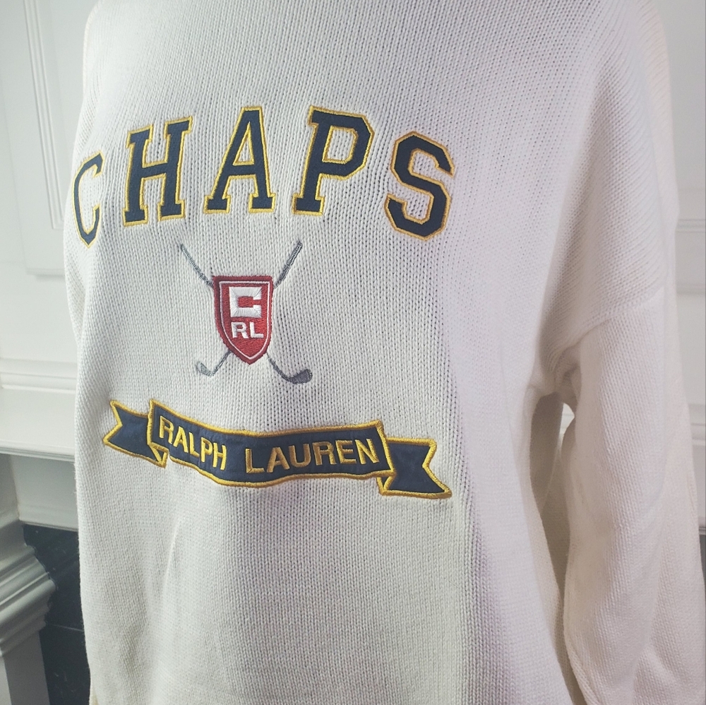 Ralph Lauren Chaps White Sweater